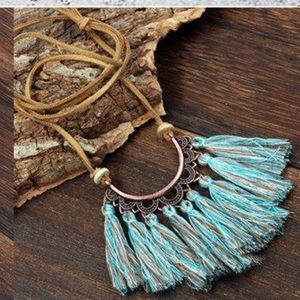 Leather Tassel Necklace